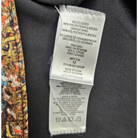 Sam Edelman Slip Dress Graffiti Print Mini Summer Colorful Party Casual Womens M - Picture 10 of 12